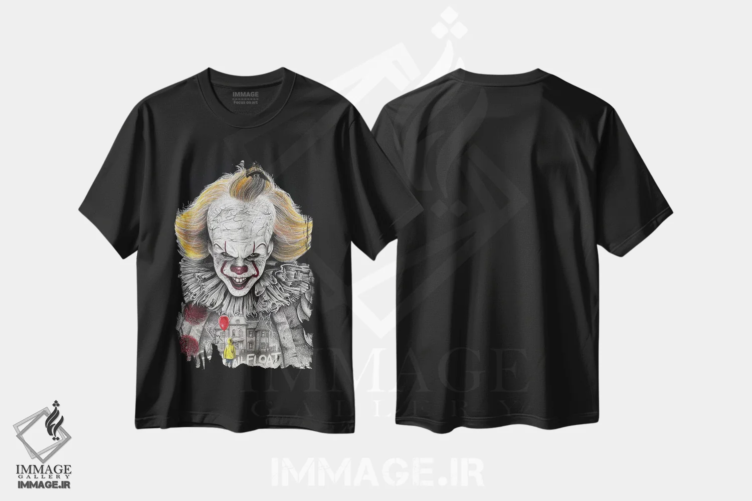تیشرت مشکی طرح دار آن روی سیاه، هنر فاخر معاصر اثر اینکد آیکونز | immage.ir