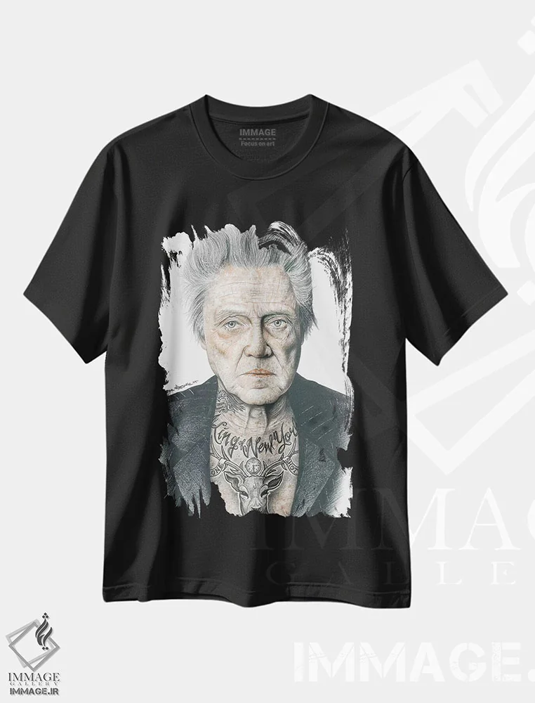 تیشرت مشکی طرح دار واکن اصلی، هنر فاخر معاصر اثر اینکد آیکونز | immage.ir