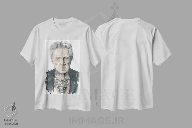 تیشرت سفید طرح دار نیکلسون اصلی، هنر فاخر معاصر اثر اینکد آیکونز | immage.ir