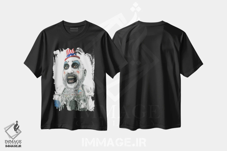 تیشرت مشکی طرح دار کاپیتان اسپالدینگ اثر اینکد آیکونز | immage.ir