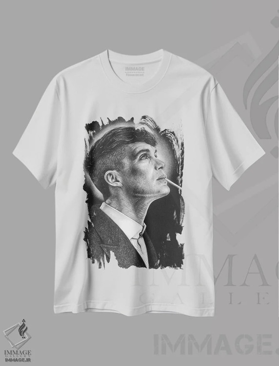 تیشرت سفید طرح دار تامی، دست نقاشی و طراحی دستی اثر اینکد آیکونز | immage.ir
