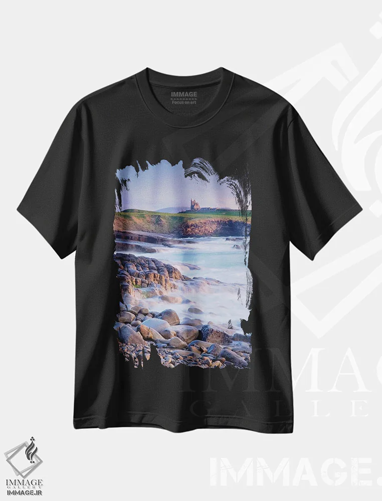 تیشرت مشکی طرح دار آثار ایریش ایمیج کالکشن - immage.ir