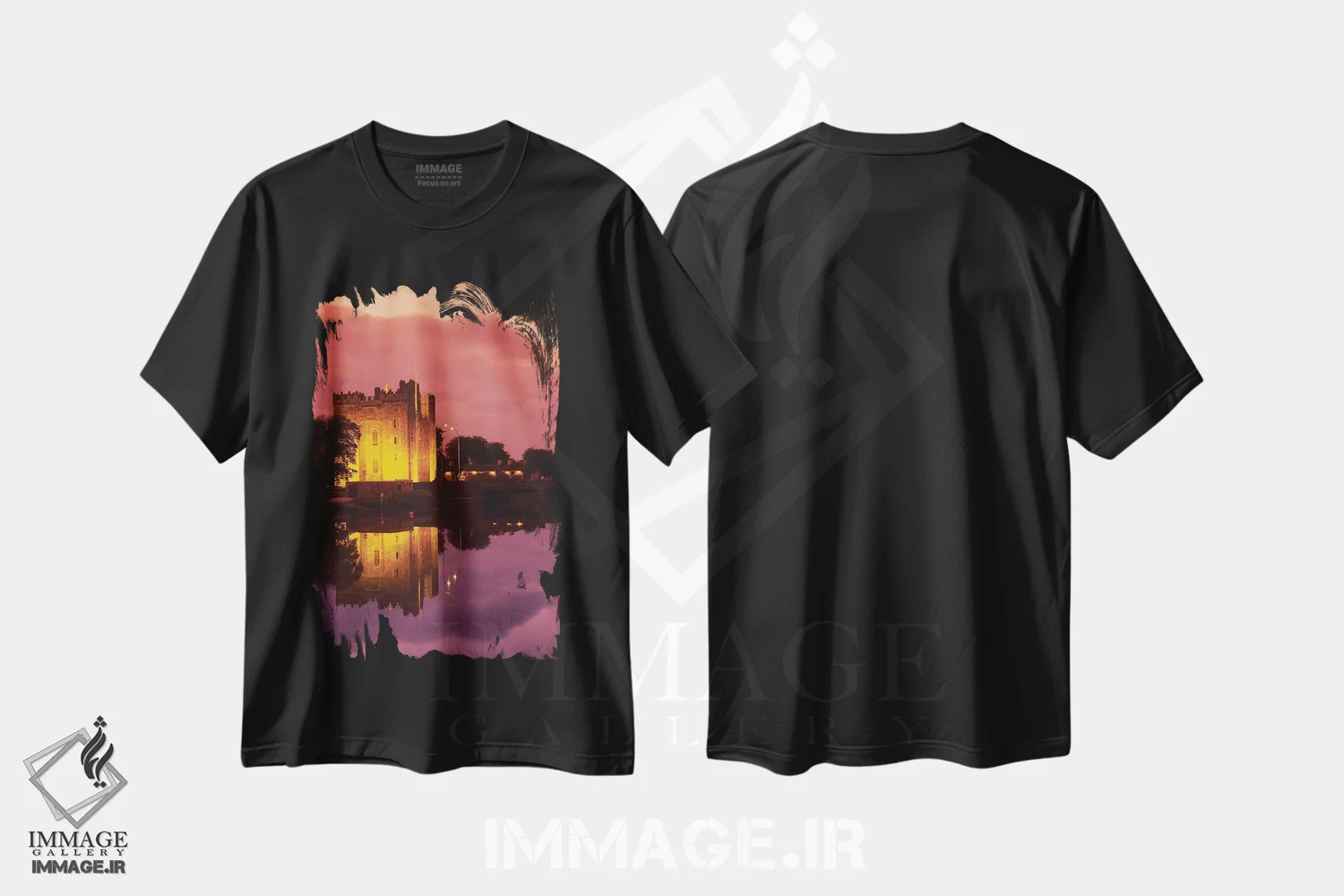 تیشرت مشکی طرح دار بانراتی، شهرستان کلر، ایرلند؛ قلعه بانراتی، مدیوم اثر ایریش ایمیج کالکشن | immage.ir
