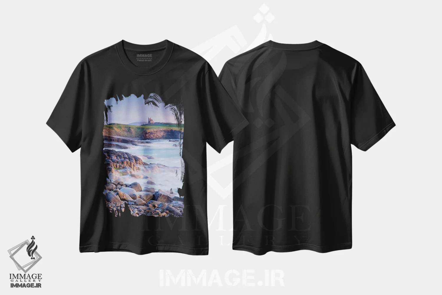 تیشرت مشکی طرح دار آثار ایریش ایمیج کالکشن - immage.ir