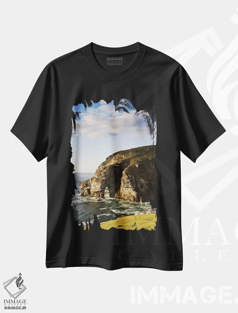 تیشرت مشکی طرح دار آثار ایریش ایمیج کالکشن - immage.ir