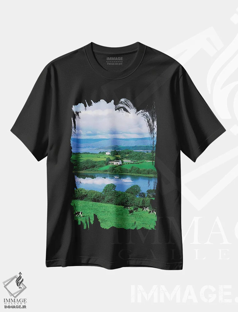 تیشرت مشکی طرح دار خلیج بانتری، شهرستان کورک، ایرلند، مدیوم اثر ایریش ایمیج کالکشن | immage.ir