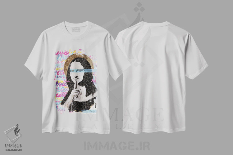 تیشرت سفید طرح دار راز مونـا، مدیوم اثر اینس کاپلون | immage.ir
