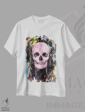 تیشرت سفید طرح دار بوسه جمجمه، دکوراسیون جایگزین اثر اینس کاپلون | immage.ir