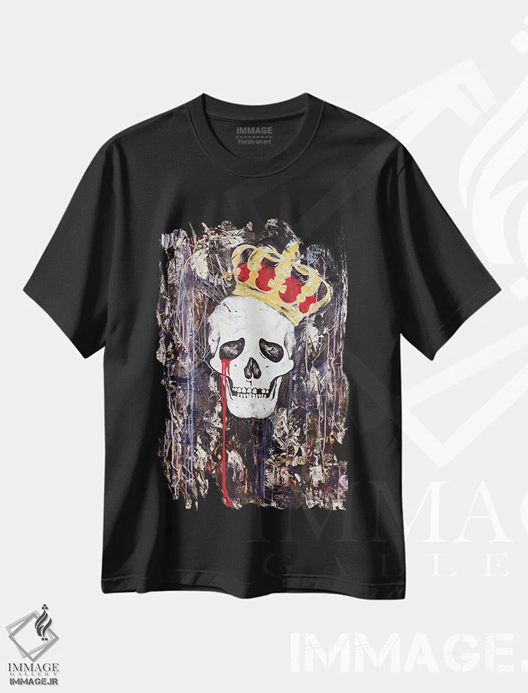 تیشرت مشکی طرح دار شاه گریان، دکوراسیون جایگزین اثر اینس کاپلون | فروشگاه ایماژ