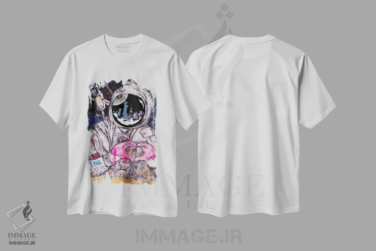 تیشرت سفید طرح دار در اوج خوشی، مدیوم اثر اینس کاپلون | immage.ir