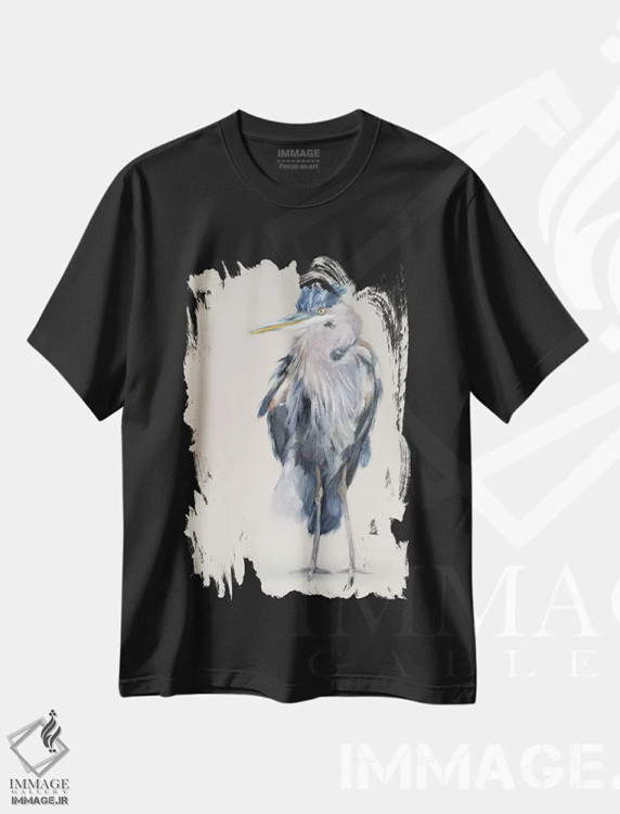 تیشرت مشکی طرح دار ظرافت، دکور معاصر اثر ایرینا خورت | فروشگاه ایماژ