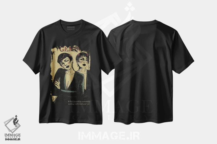 تیشرت مشکی طرح دار برج جوزا، دکوراسیون جایگزین اثر ایلو ناتیکا | immage.ir