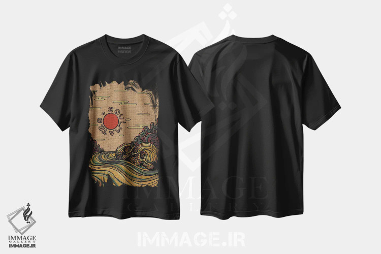تیشرت مشکی طرح دار هم روح ها، دکوراسیون جایگزین اثر ایلو ناتیکا | فروشگاه ایماژ
