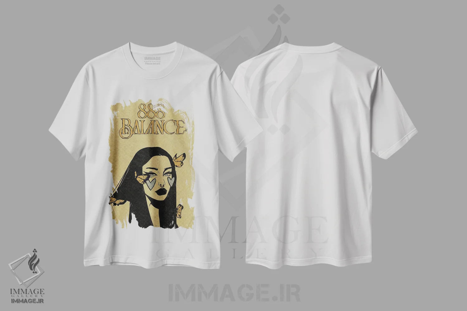 تیشرت سفید طرح دار عدد فرشته ۸۸۸، دکوراسیون جایگزین اثر ایلو ناتیکا | immage.ir