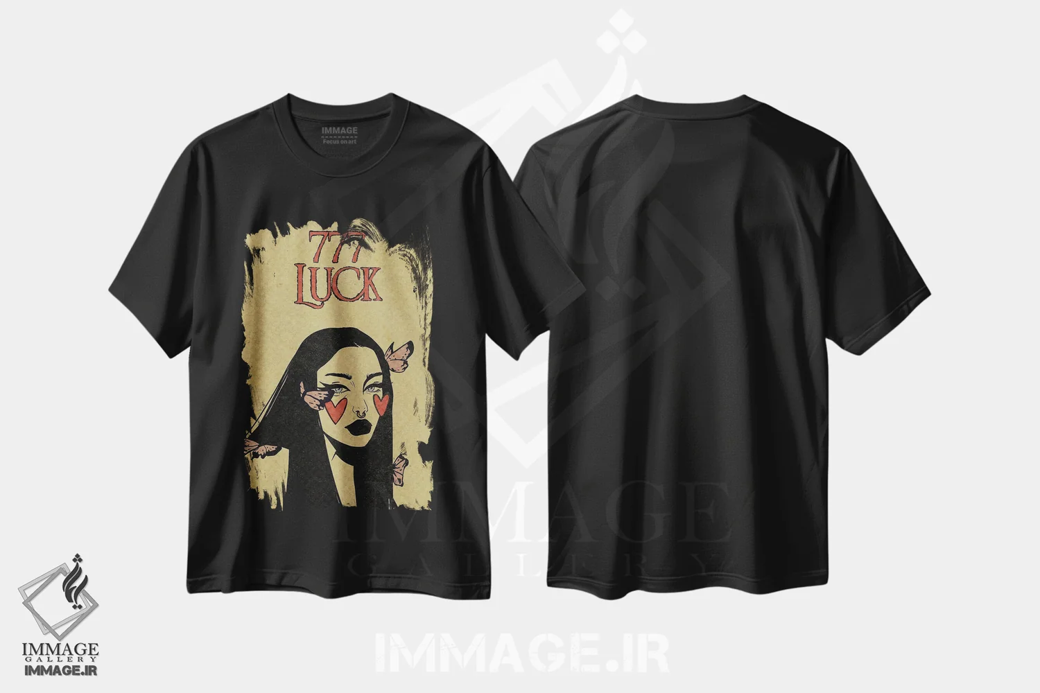 تیشرت مشکی طرح دار عدد فرشته ۷۷۷، دکوراسیون جایگزین اثر ایلو ناتیکا | immage.ir