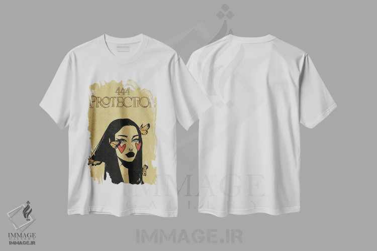 تیشرت سفید طرح دار عدد فرشته ۴۴۴، دکوراسیون جایگزین اثر ایلو ناتیکا | immage.ir