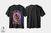 تیشرت مشکی طرح دار بیگانه، هنر آمریکایی آفریقایی تبار اثر ایندی لاو | فروشگاه ایماژ