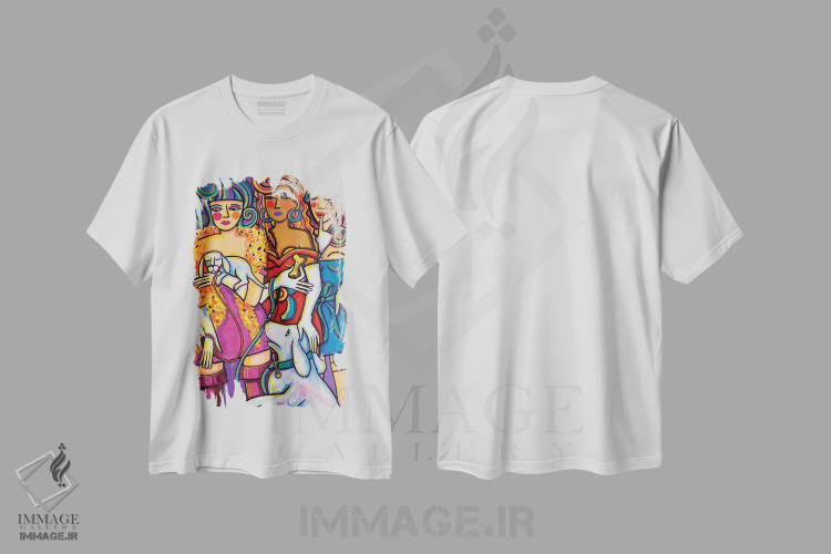 تیشرت سفید طرح دار تنها یک پیاده روی در پارک، مدیوم اثر ایلین ریچارد | فروشگاه ایماژ