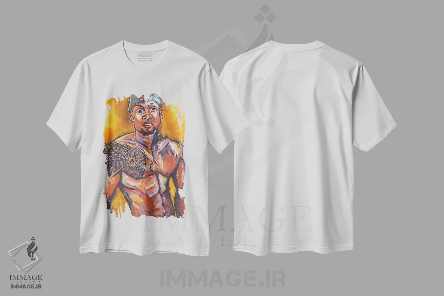 تیشرت سفید طرح دار خالکوبی، هنر فاخر معاصر اثر ایلین ریچارد | immage.ir