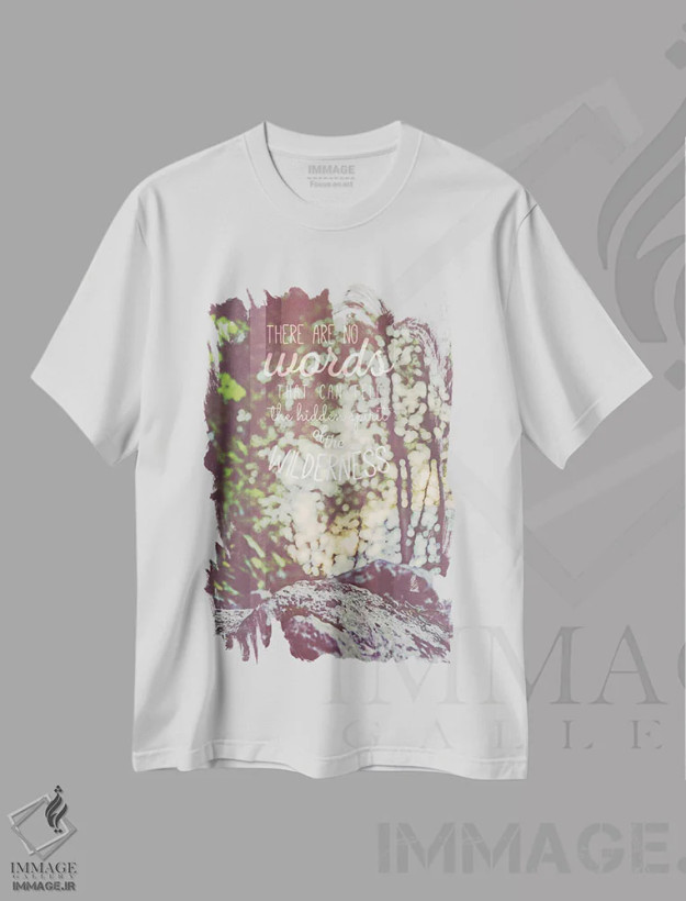تیشرت سفید طرح دار روح پنهان، تایپوگرافی اثر فایو بای فایو کالکتیو | فروشگاه ایماژ