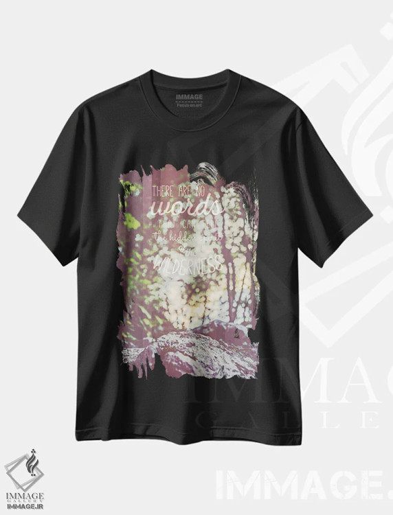 تیشرت مشکی طرح دار روح پنهان، تایپوگرافی اثر فایو بای فایو کالکتیو | immage.ir