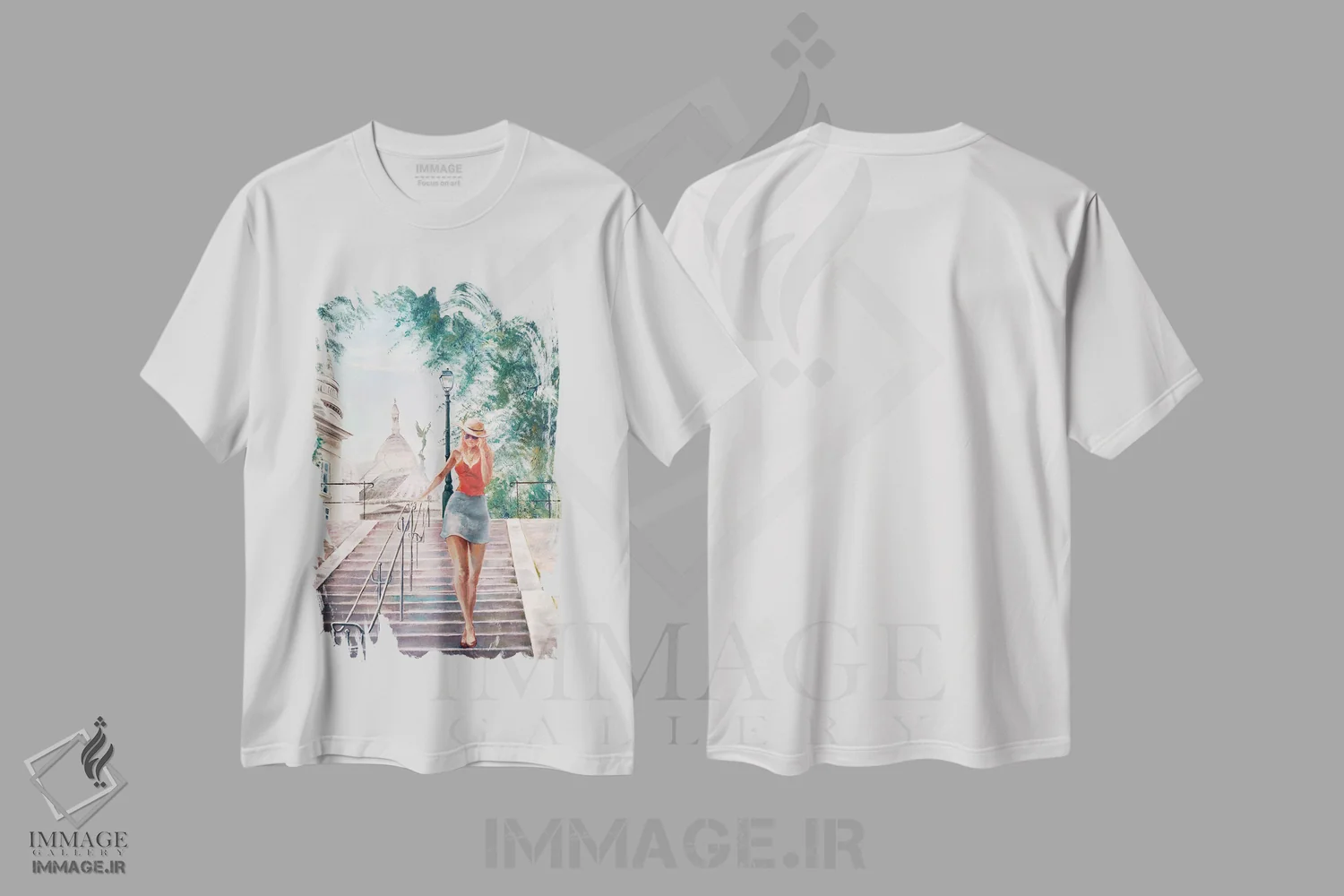 تیشرت سفید طرح دار فرشته مقرب مونمارتر، دکور معاصر اثر ایزابل ماهه | immage.ir