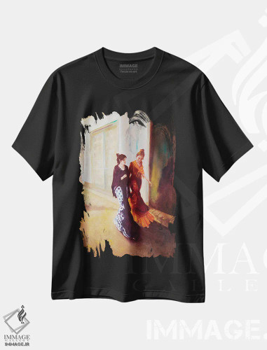 تیشرت مشکی طرح دار سوئیاناس، هنر فاخر معاصر اثر ایزابل ماهه | فروشگاه ایماژ
