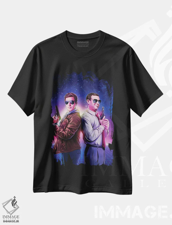 تیشرت مشکی طرح دار بروکلین ۹۹، هنر دیجیتال اثر ایسمابوکامیکس | immage.ir