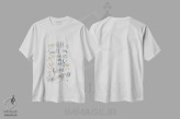 تیشرت سفید طرح دار امید من، تزئینی اثر ایمپرفکت داست | immage.ir