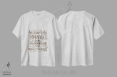تیشرت سفید طرح دار استوار، تزئینی اثر ایمپرفکت داست | فروشگاه ایماژ