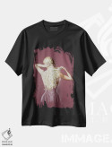 تیشرت مشکی طرح دار دختری با کرست، هنر فاخر معاصر اثر اینا مدودوا | فروشگاه ایماژ