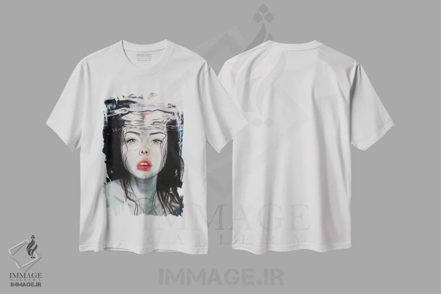 تیشرت سفید طرح دار زیبایی کم رنگ، هنر فاخر معاصر اثر اینا مدودوا | فروشگاه ایماژ