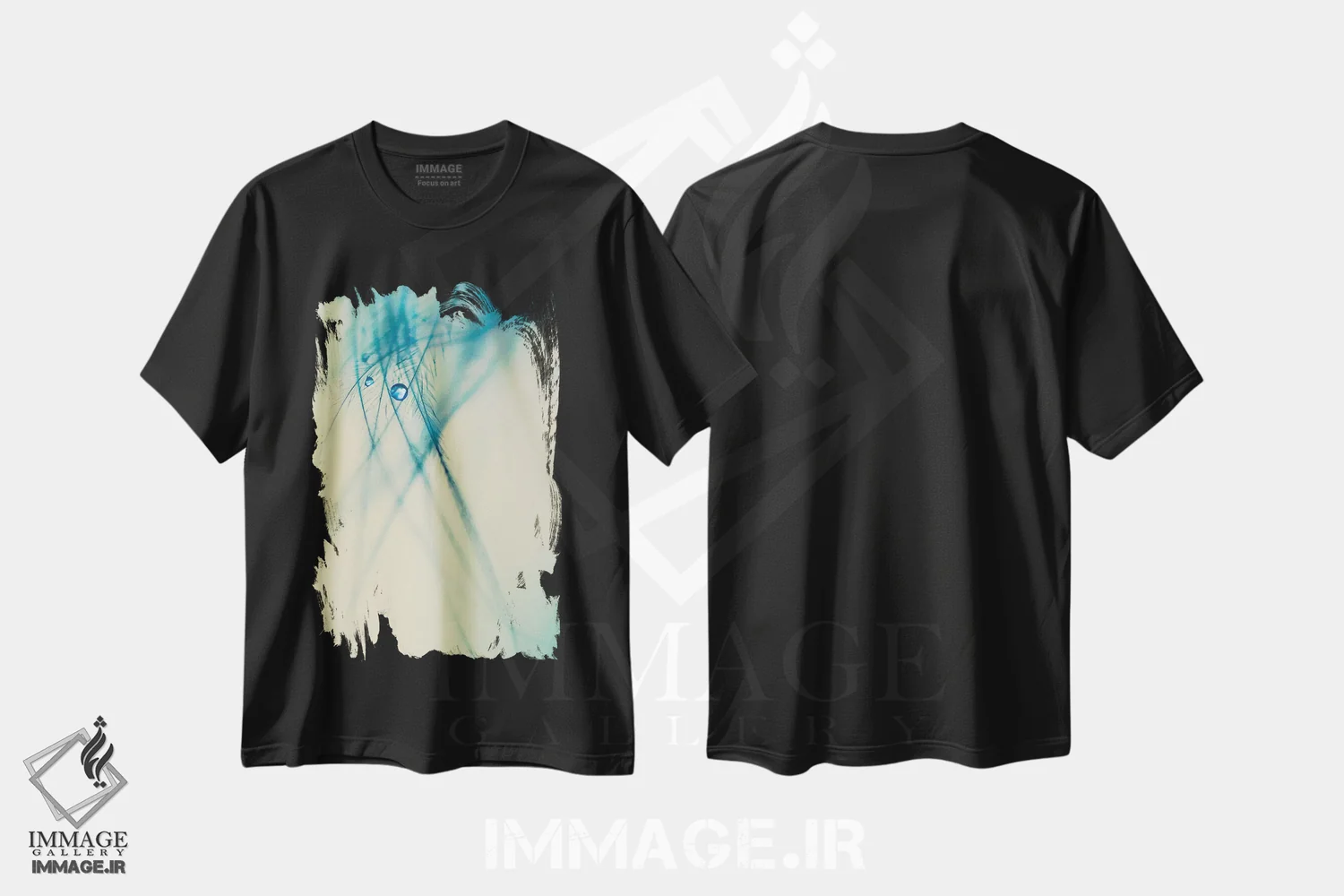تیشرت مشکی طرح دار اشک فرشته اثر اینگرید بدوز | فروشگاه ایماژ