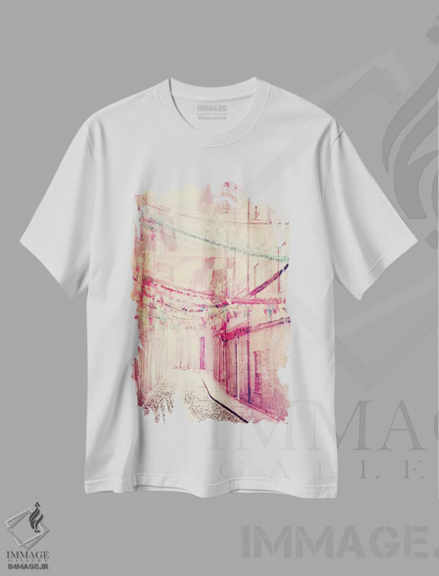 تیشرت سفید طرح دار مهمانی خیابانی، مدیوم اثر اینگرید بدوز | فروشگاه ایماژ