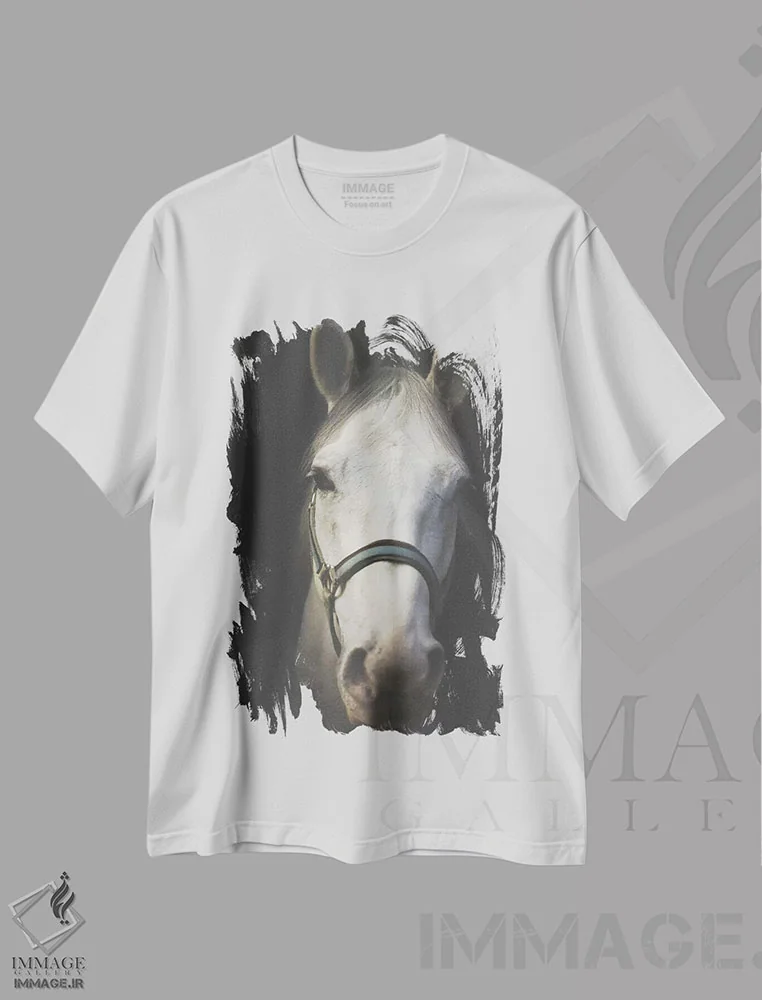 تیشرت سفید طرح دار روح سفید، مدیوم اثر اینگرید بدوز | immage.ir