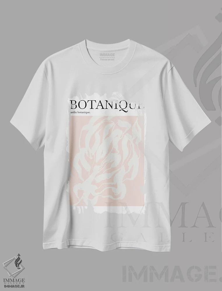تیشرت سفید طرح دار باغ گیاه شناسی II، آبستره اثر اینکادو | فروشگاه ایماژ
