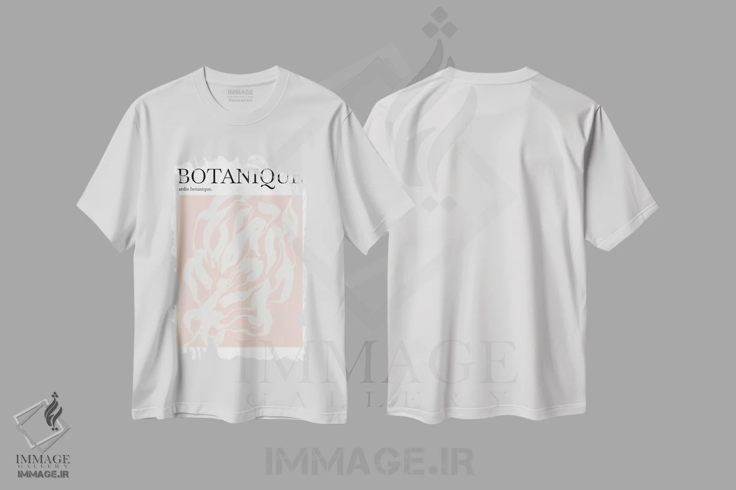 تیشرت سفید طرح دار باغ گیاه شناسی II، آبستره اثر اینکادو | فروشگاه ایماژ