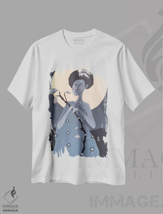 تیشرت سفید طرح دار مادر شب ۲، مدیوم اثر ایرینا پانِدوا | فروشگاه ایماژ