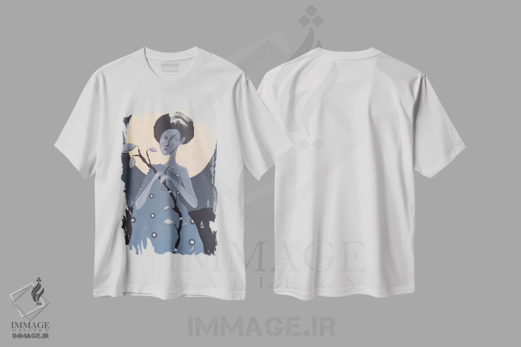 تیشرت سفید طرح دار مادر شب ۲، مدیوم اثر ایرینا پانِدوا | فروشگاه ایماژ