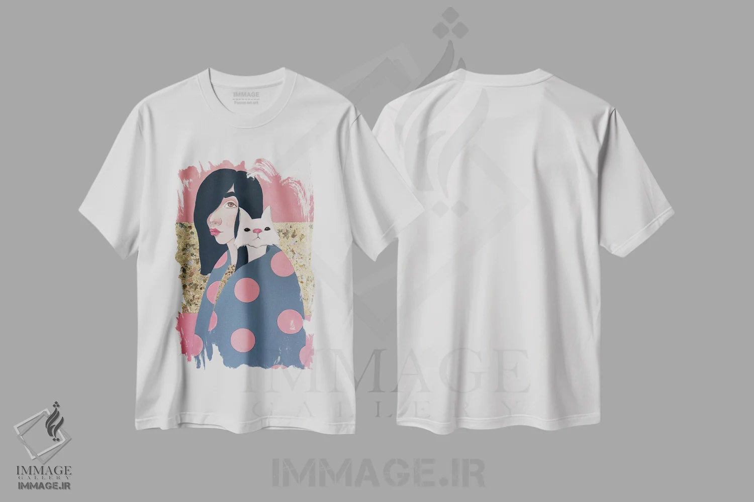 تیشرت سفید طرح دار آدم من، مدیوم اثر ایرینا پانِدوا | فروشگاه ایماژ