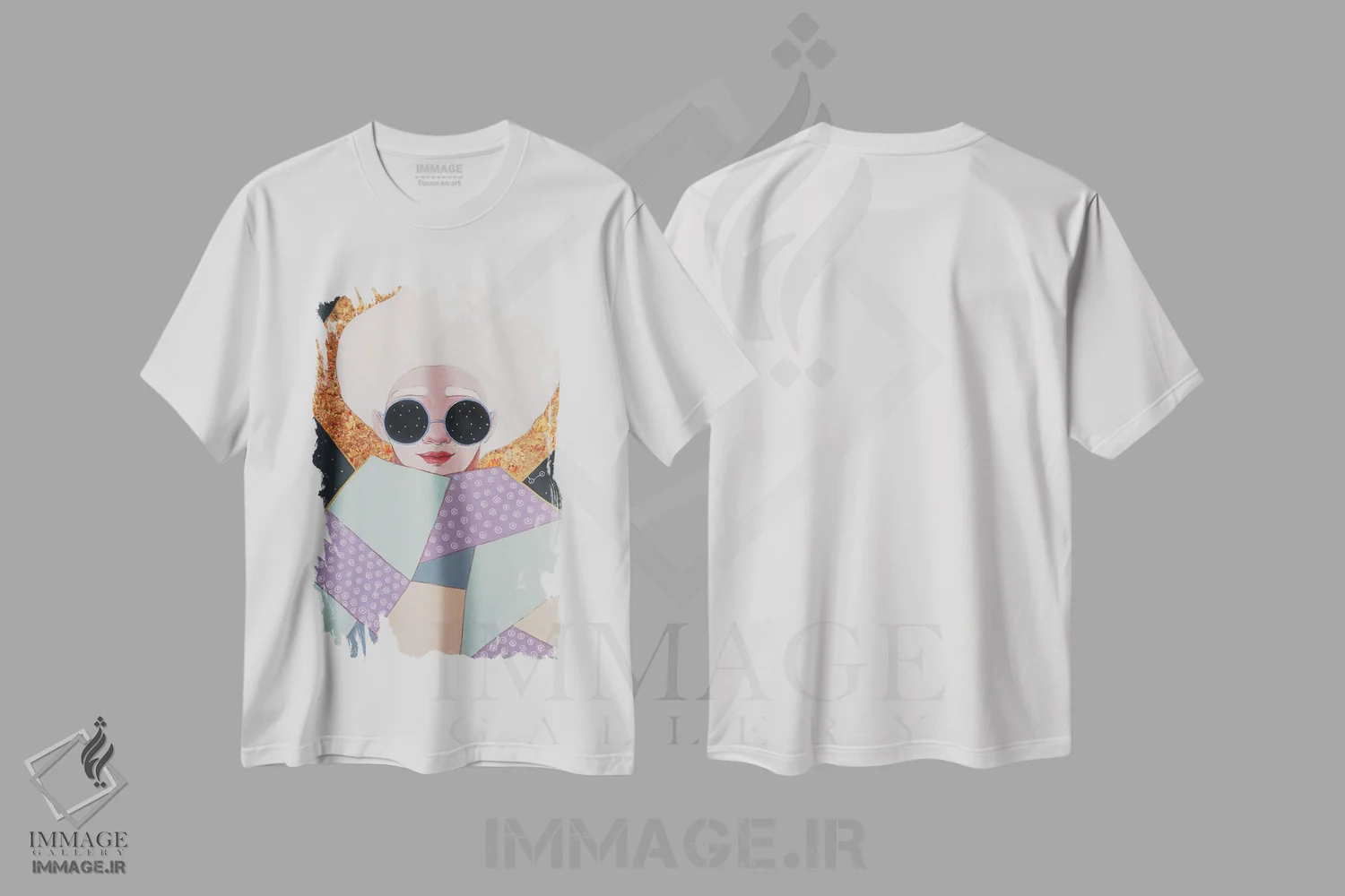 تیشرت سفید طرح دار ستاره بینی، مدیوم اثر ایرینا پانِدوا | immage.ir