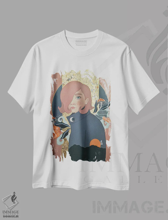 تیشرت سفید طرح دار سفر، مدیوم اثر ایرینا پانِدوا | immage.ir