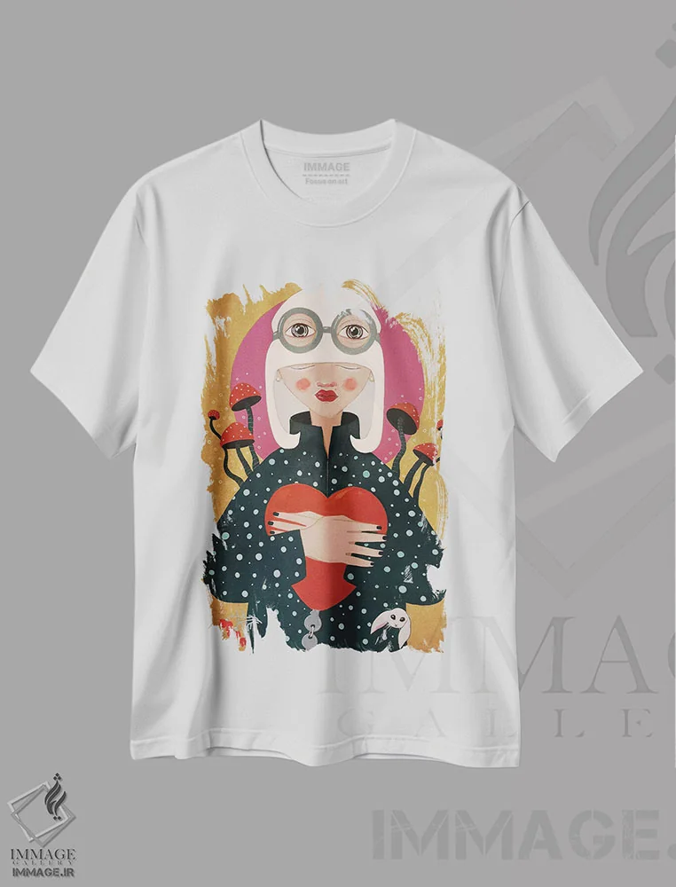 تیشرت سفید طرح دار رویاباف، مدیوم اثر ایرینا پانِدوا | فروشگاه ایماژ