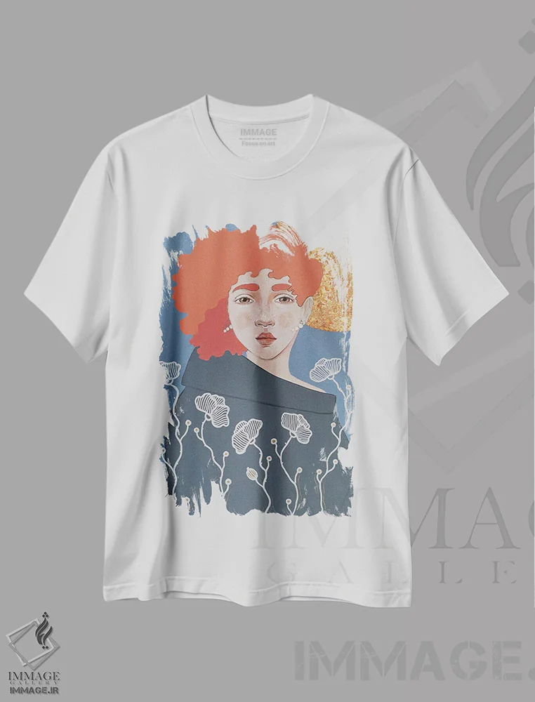 تیشرت سفید طرح دار لیلی، مدیوم اثر ایرینا پانِدوا | فروشگاه ایماژ