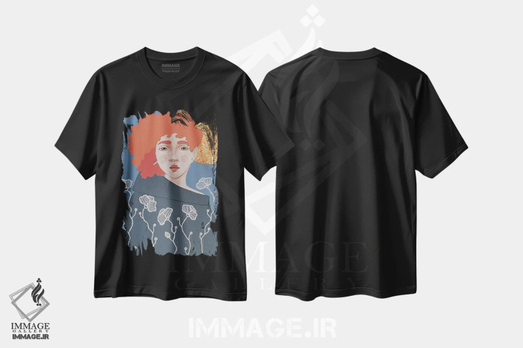تیشرت مشکی طرح دار لیلی، مدیوم اثر ایرینا پانِدوا | immage.ir