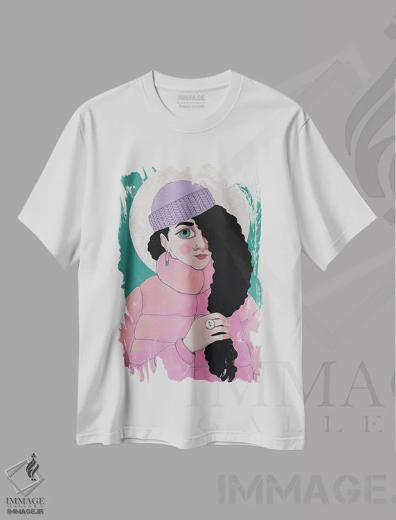 تیشرت سفید طرح دار ماه در عقرب، مدیوم اثر ایرینا پانِدوا | فروشگاه ایماژ