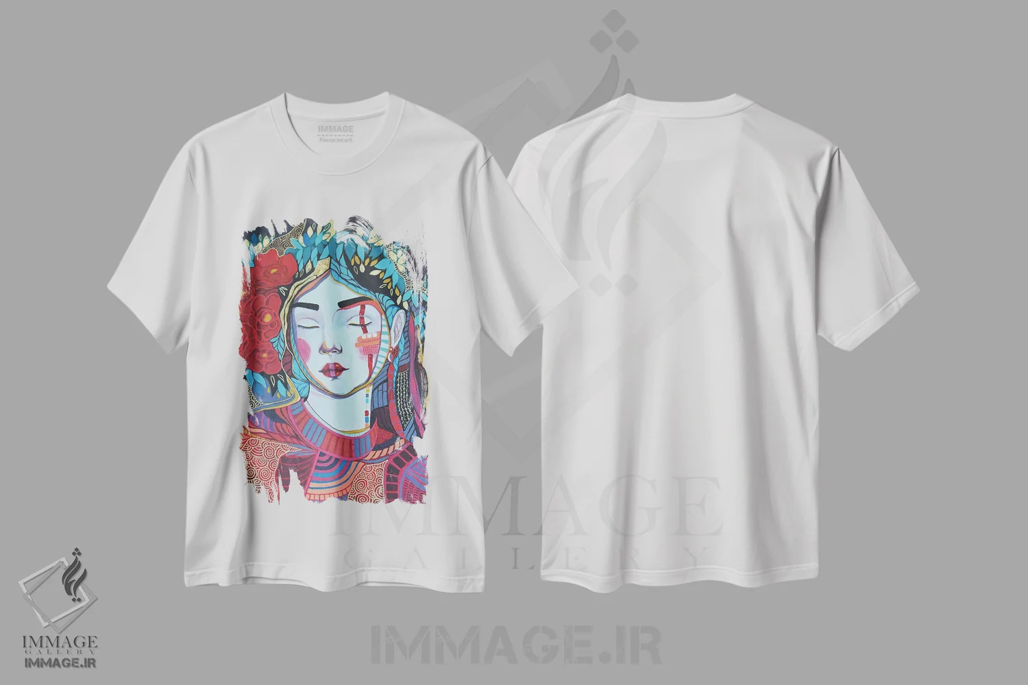 تیشرت سفید طرح دار سنت، دکور آسیایی اثر ایرینا پانِدوا | immage.ir