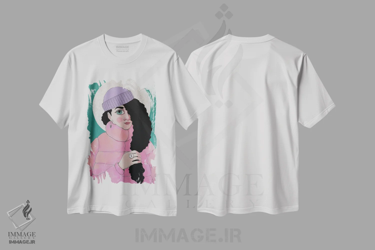 تیشرت سفید طرح دار ماه در عقرب، مدیوم اثر ایرینا پانِدوا | فروشگاه ایماژ
