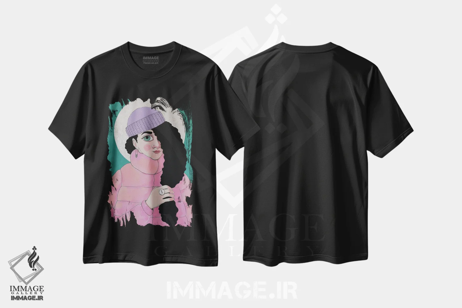 تیشرت مشکی طرح دار ماه در عقرب، مدیوم اثر ایرینا پانِدوا | immage.ir