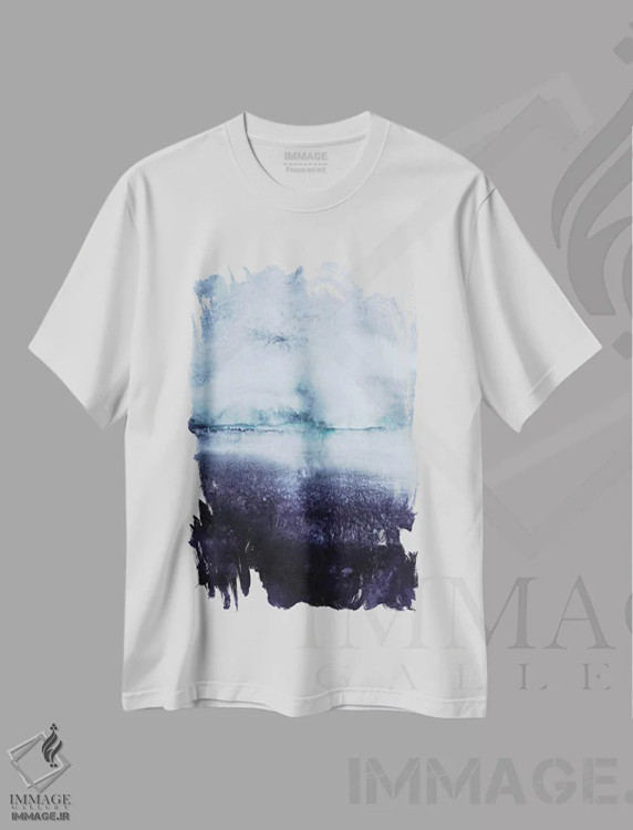 تیشرت سفید طرح دار جهت شمال اثر آیریس لینهارت | فروشگاه ایماژ